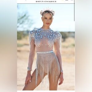 ✨ Izabella Diamond Rhinestone Bodysuit Glam & Festival Ready! Born in Stockholm